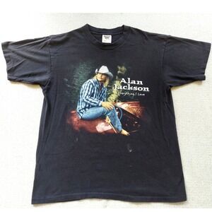 Tennessee River T-Shirt Mens L Black Alan Jackson Everything I Love Vintage 1996